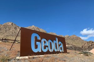 Cartel de la Geoda Gigante de Pulpí.