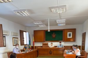 Pleno extraordinario de Mojácar en una foto de archivo.