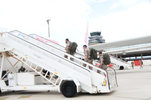 Salida del contingente desde Almería en junio