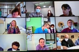 Reunión para la negociación de un nuevo protocolo de teletrabajo en el Ayuntamiento de Almería.