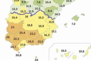 El polémico mapa que sitúa a Almería líder en algo.