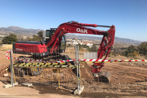 Inicio de las obras de la residencia.