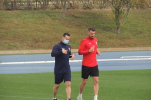 Mathieu Peybernes y Cid Andrade en el entrenamiento.