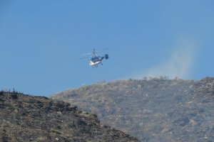 Imagen de la actuación en el incendio de este verano en Sierra Cabrera.