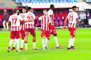 El Almería quiere seguir en la buena senda de resultados.