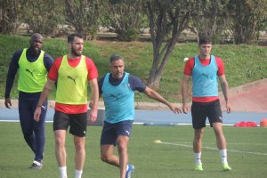 José Gomes en el partidillo.