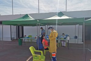 Toma de muestras en un cribado anterior en la provincia.