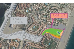 Imagen de satélite en la que se aprecia la zona afectada por las obras.