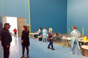 El cribado se ha realizado en el Frontón Municipal.