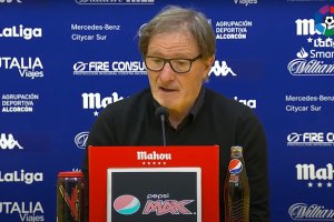 Juan Antonio Anquela después de perder 0-1 ante el Almería.