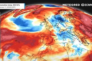 Mapa que refleja el paso de los frentes que están atravesando la península