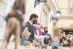Inauguración del Belén provincial esta mañana en el Patio de Luces.