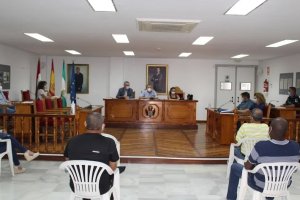 Imagen de archivo de un pleno presencial del Ayuntamiento de Albox.