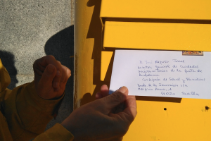 Una de las cartas enviadas para reclamar la unidad de hospitalización.