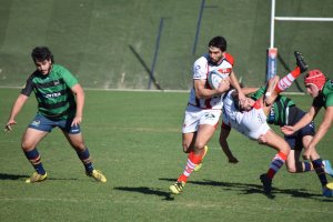 Una jugada del partido.