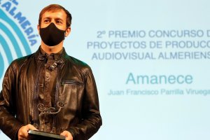 Juan Francisco Viruega, durante la Gala del Audiovisual Almeriense de Fical.