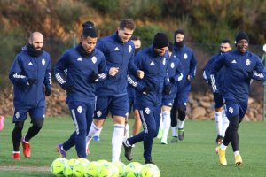 El equipo de Jon Pérez Bolo en la sesión de este miércoles.
