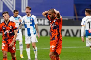 La Ponferradina en su visita al RCDE Stadium.