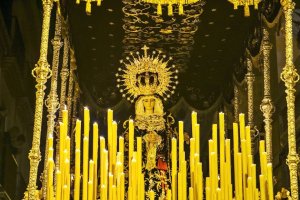 La Santísima Virgen del Consuelo, en un Jueves Santo pasado.