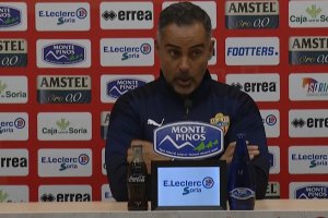 José Gomes en la sala de prensa de Los Pajaritos.