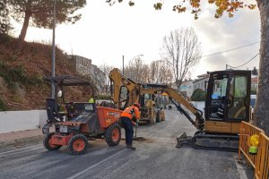 Obras en el pueblo de Serón.