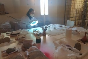 Trabajos previos a la apertura del museo.