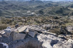 El agujero realizado sobre una excavación anterior.