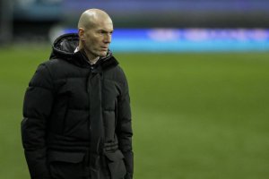 Zidane, durante el partido de Copa frente al Alcoyano.