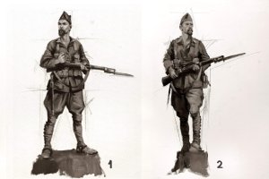 Bocetos de Ferrer-Dalmau difundidos por el Museo del Ejército de Tierra