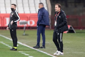 Arrasate y Gomes durante los octavos de final de la Copa.