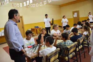 Juanjo Segura en una de sus visitas a la EDM Padre Huelin.