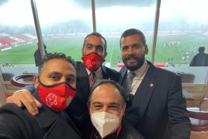 Mohamed El Assy, Mostafa Yilmaz, Ibrahim Faty y Joao Gonçalves tras pasar en la Copa del Rey.