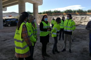 Visita de autoridades a la autovía del Almanzora este lunes.