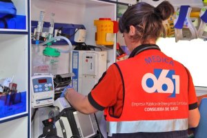 Una trabajadora del 061 en una fotografía de archivo.