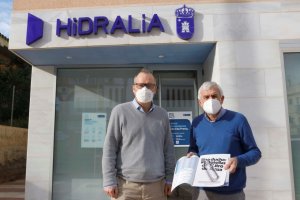 Visita a Hidralia de José Manuel Muñoz para el acto de la firma.