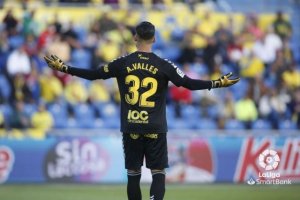 Álvaro Valles volverá a defender la portería de Las Palmas.