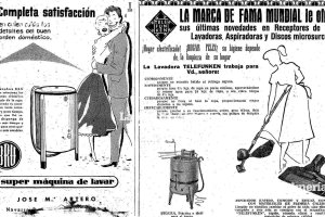 En la tienda de José María Artero la lavadora Bru le decía a la mujer que con su adelanto podría dedicarse a otros quehaceres más amables.