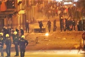 Disturbios en Linares. Imagen cedida por El Observador Comarca.