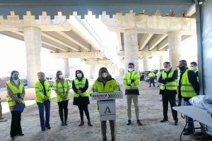 Visita de la consejera andaluza de Fomento a la autovía semanas atrás.