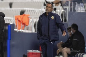 José Gomes lamentándose de una jugada del partido en Butarque.