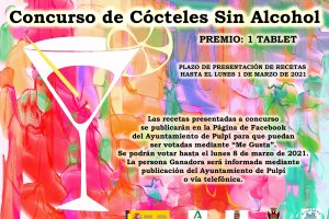 Cartel del concurso de cócteles sin alcohol.