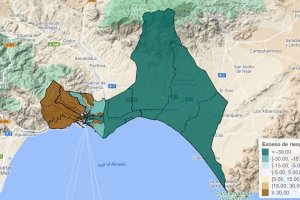 Mapa de mortalidad en Almería capital.
