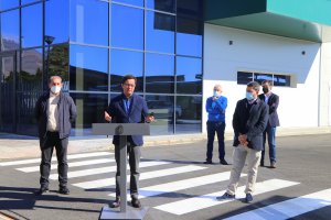 Francisco Góngora, Manuel Jurado y Alberto González durante la comparecencia.