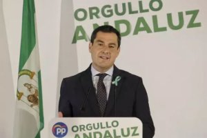 Juanma Moreno, este miércoles en un acto del PP.