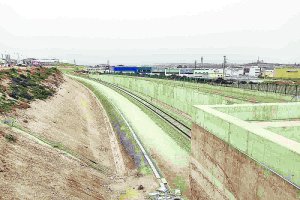 Vista de la plataforma cerca del tramo de soterramiento en la zona de El Puche