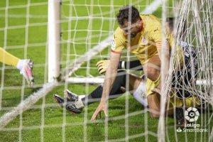 Christian Stuani hizo dos dianas en el partido contra el Mirandés (3-3).