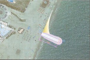 Plano del espigón proyectado en la playa de Vera.