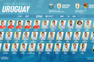 La prelista de Uruguay.