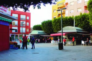 Plaza Pavía, en el barrio de Pescadería.