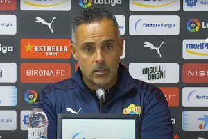 José Gomes en la sala de prensa de Montilivi.